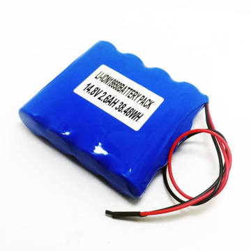 4s1p 14.4V 14.8V 18650 2600mAh Rechargeable Lithium Ion Battery Pack with PCM and Connectors